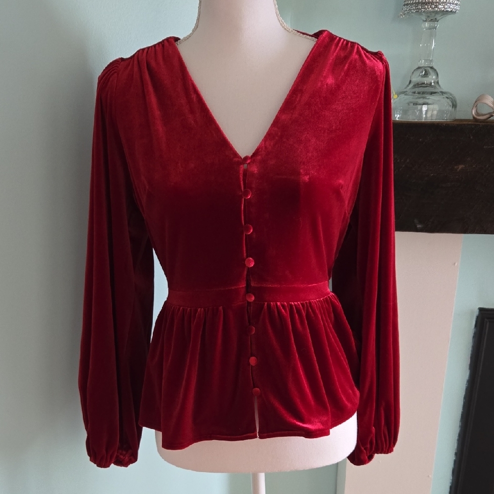 Old Navy Velour Blouse S